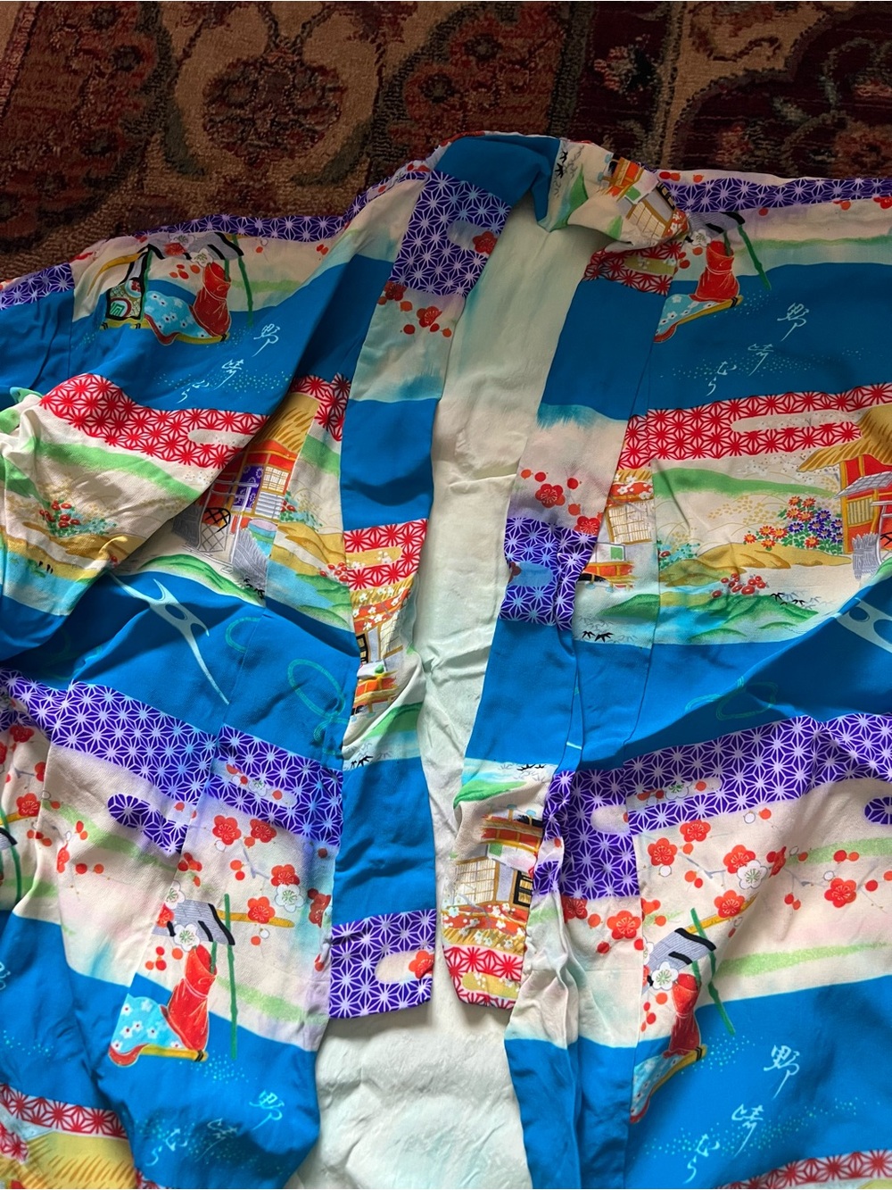 Colorful Kimono Style Robe - Picture 2 of 7
